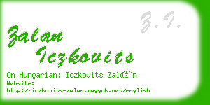 zalan iczkovits business card